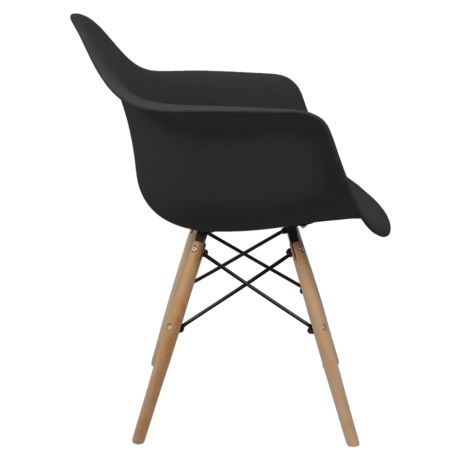 Cadeira Charles Eames com Braço - Preto 2