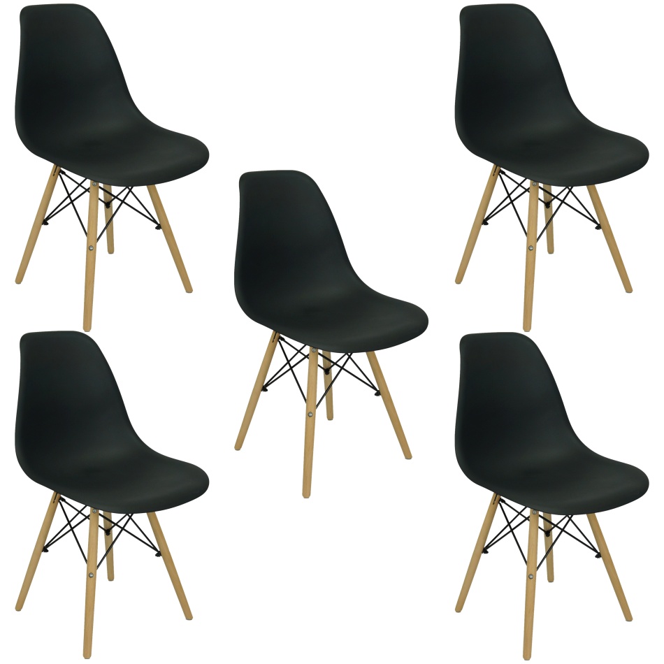 Kit 5 Cadeiras Eames - Preto_Prancheta 1