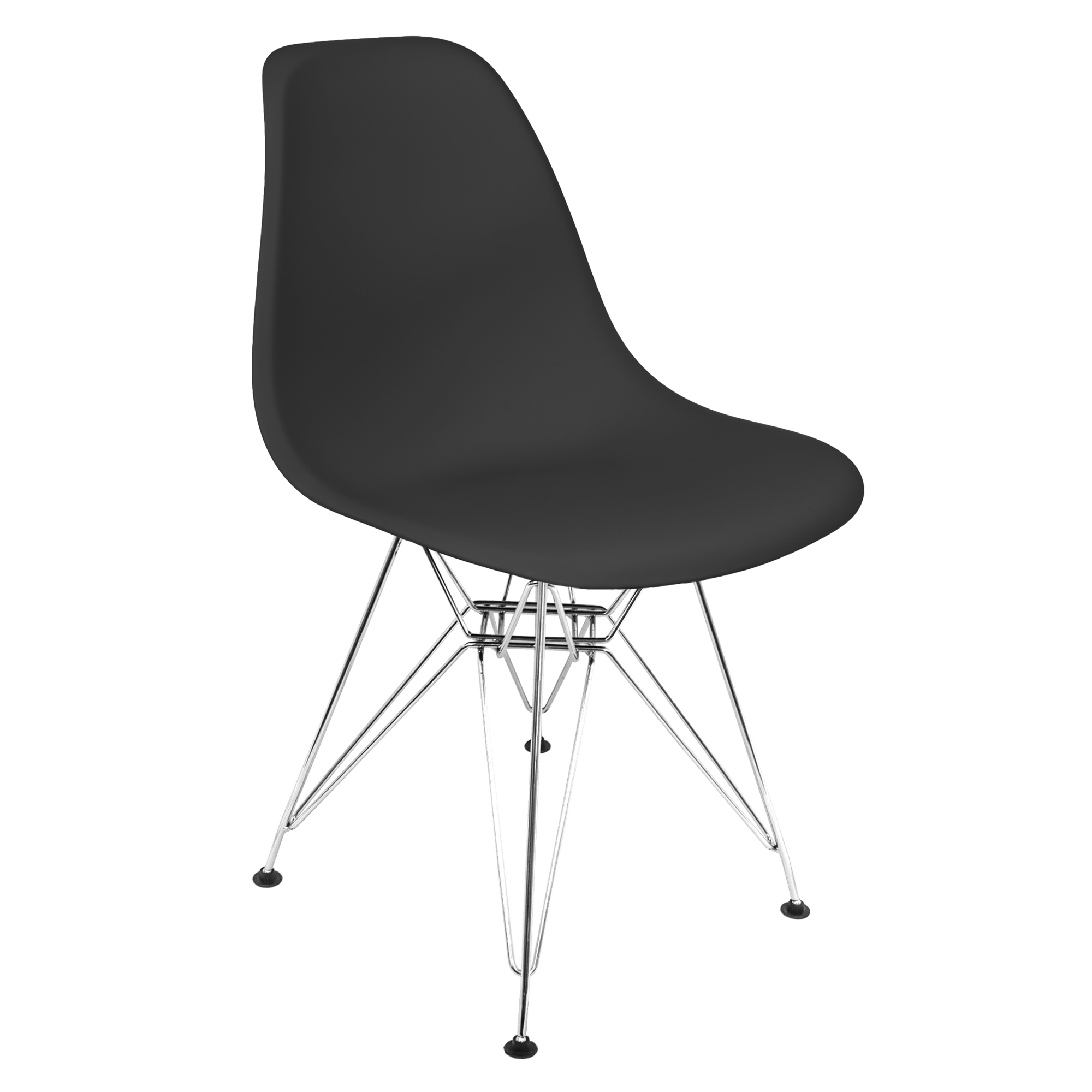 Cadeira Charles Eames com Pés Metal - Preto 1_Prancheta 1