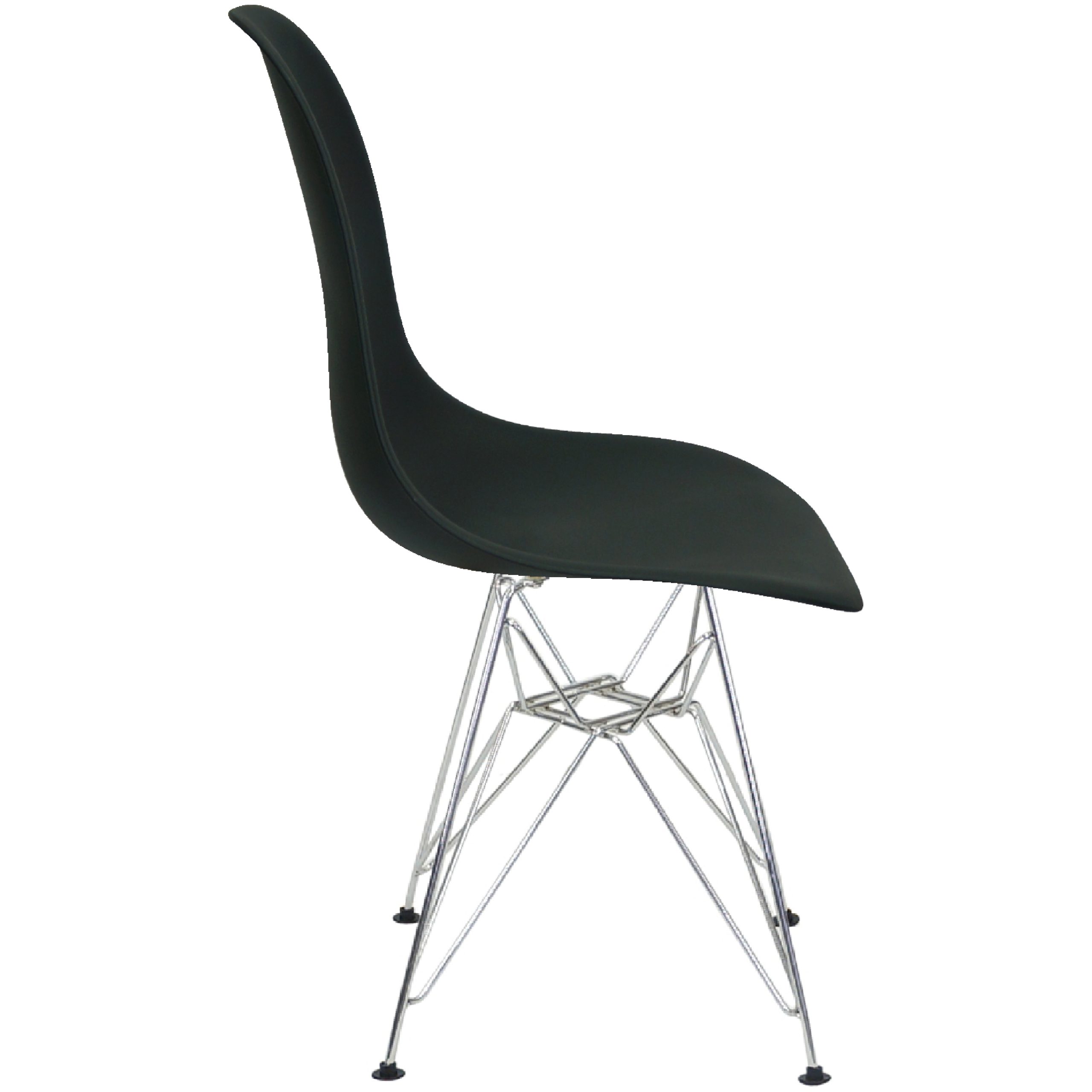Cadeira Charles Eames com Pés Metal - Preto 2_Prancheta 1