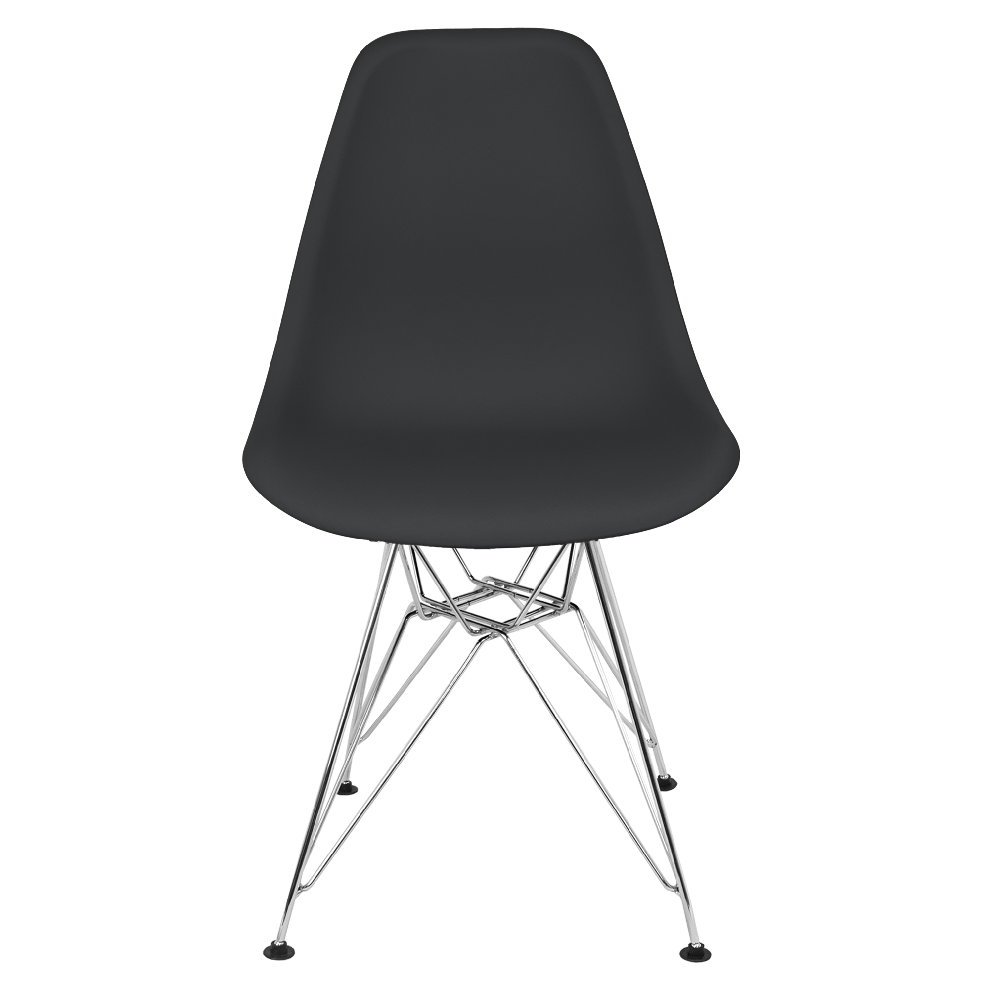 Cadeira Charles Eames com Pés Metal - Preto 3_Prancheta 1